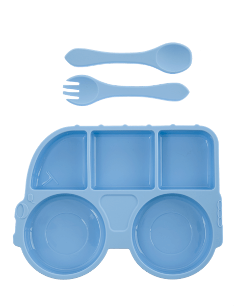 Ganz Baby Silicone Feeding Set - Bus (5 pc. set)