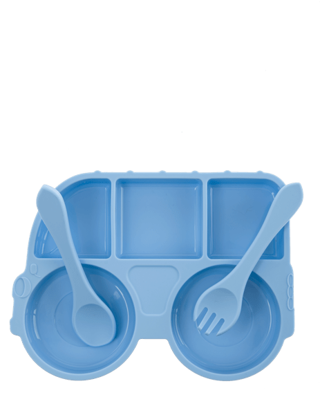 Ganz Baby Silicone Feeding Set - Bus (5 pc. set)