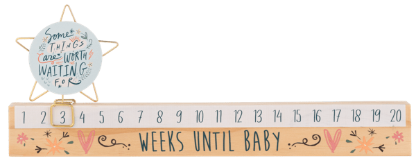 Ganz Baby Star Slide Countdown Baby Calendar Set - Some Things Are Worth Waiting For (2 pc. set)