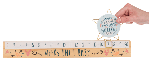 Ganz Baby Star Slide Countdown Baby Calendar Set - Some Things Are Worth Waiting For (2 pc. set)