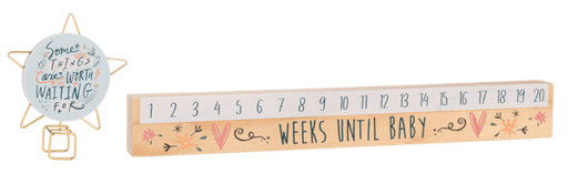 Ganz Baby Star Slide Countdown Baby Calendar Set - Some Things Are Worth Waiting For (2 pc. set)