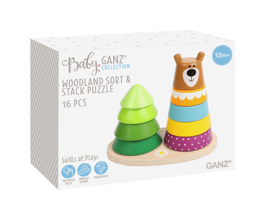 Ganz Baby Woodland Sort & Stack Wooden Puzzle