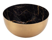 Ganz Bowls Black & Gold Faux Marble Bowl - 2 piece Set