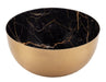 Ganz Bowls Black & Gold Faux Marble Bowl - 2 piece Set