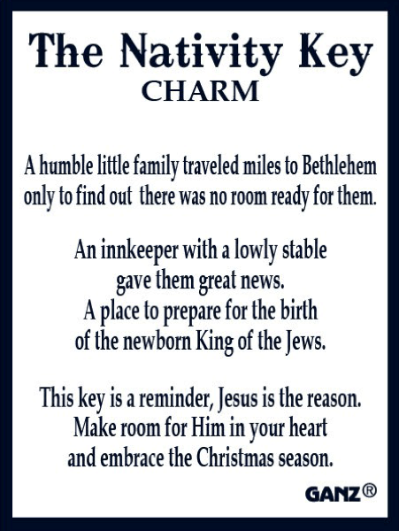 Ganz Charm The Nativity Key Charms