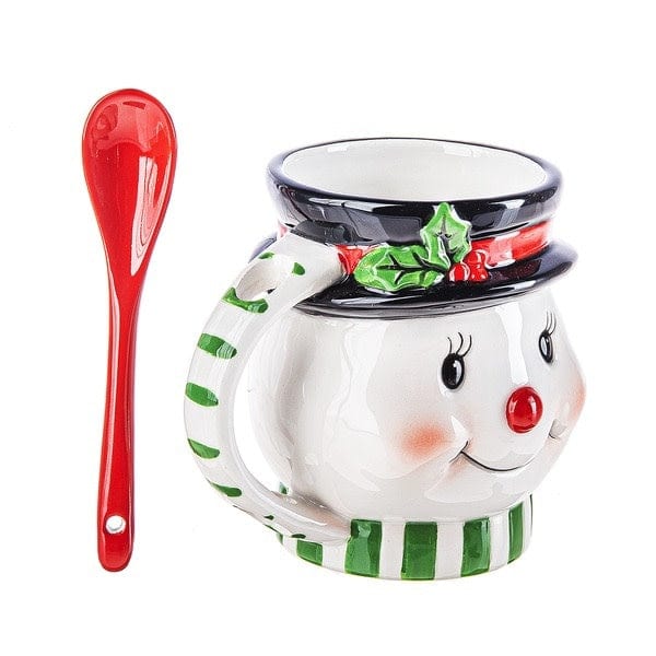 Ganz Christmas Christmas Icon w/Spoon Mugs -Snowman