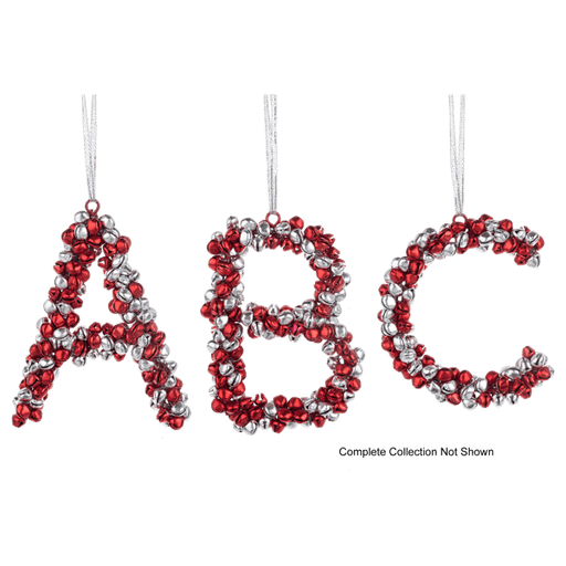 Ganz Christmas Jolly Jingles Monogram Ornaments - Indicate Letter in Notes Section
