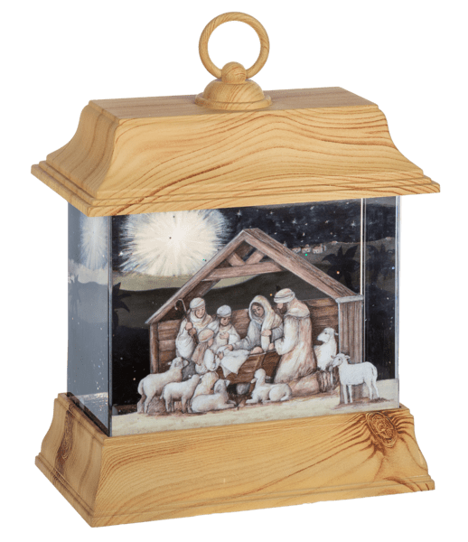 Ganz Christmas LED Light Up Shimmer Nativity Lantern