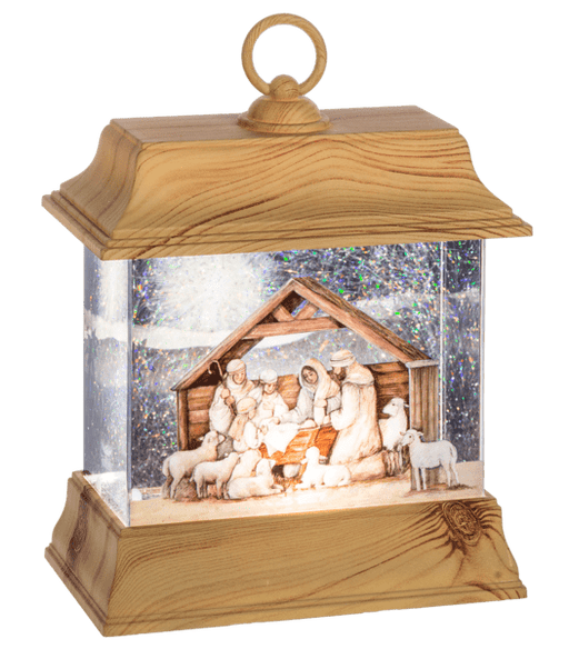 Ganz Christmas LED Light Up Shimmer Nativity Lantern