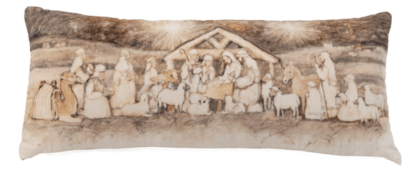 Ganz Christmas Nativity Scene Lumbar Pillow
