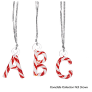 Ganz Christmas Ornaments Candy Cane Striped Monogram Letter Ornaments