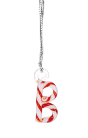 Ganz Christmas Ornaments Candy Cane Striped Monogram Letter Ornaments