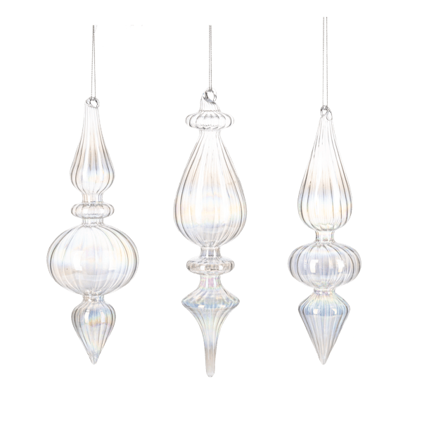 Ganz Christmas Ornaments Iridescent Finial Ornaments