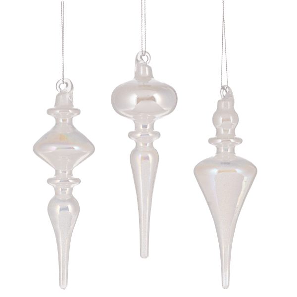 Ganz Christmas Ornaments Iridescent Icicle Drop Ornaments