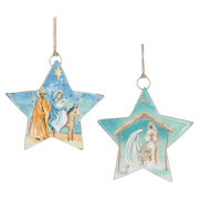 Ganz Christmas Ornaments Watercolor Holy Family Ornaments