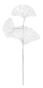 Ganz Christmas Silver & White Leaf Picks (Specify color)