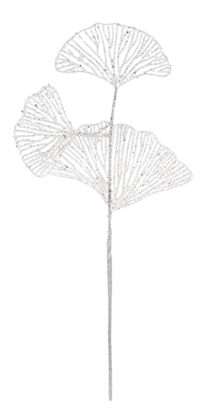 Ganz Christmas Silver & White Leaf Picks (Specify color)