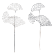 Ganz Christmas Silver & White Leaf Picks (Specify color)
