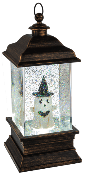 Ganz Fall Decor LED Light Up Shimmer Ghost Lantern