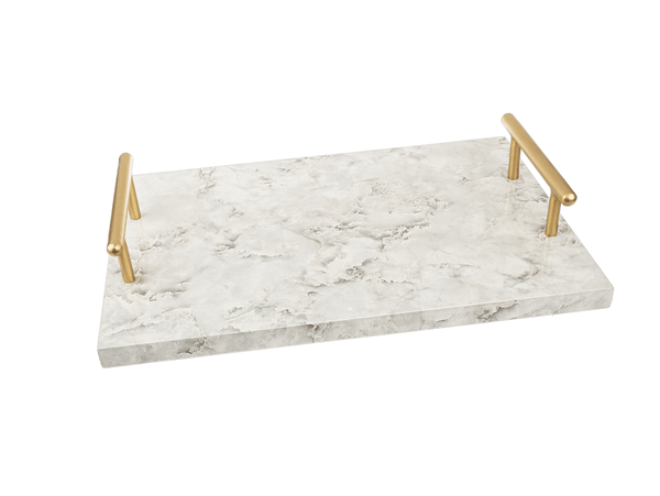 Ganz Faux Marble Tray with Gold Handles (2 pc. set)