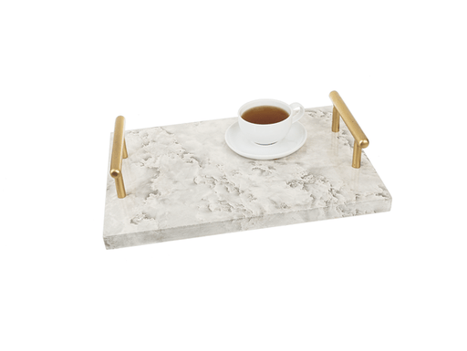 Ganz Faux Marble Tray with Gold Handles (2 pc. set)