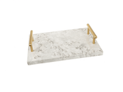 Ganz Faux Marble Tray with Gold Handles (2 pc. set)