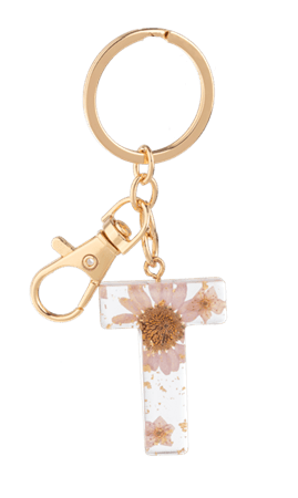 Ganz Gift Floral Monogram Key Rings
