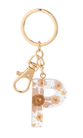 Ganz Gift Floral Monogram Key Rings