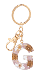 Ganz Gift Floral Monogram Key Rings