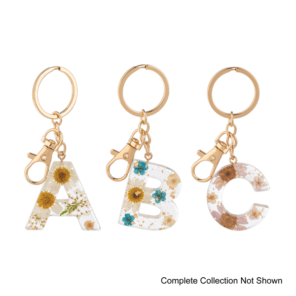 Ganz Gift Floral Monogram Key Rings