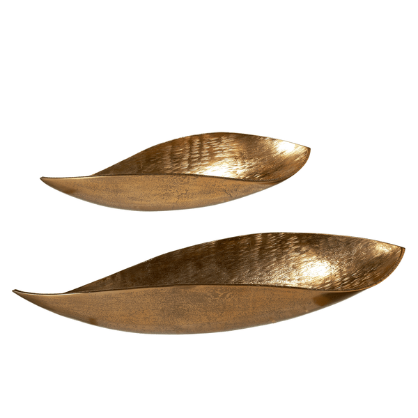 Ganz Gold Etched Leaf Tray