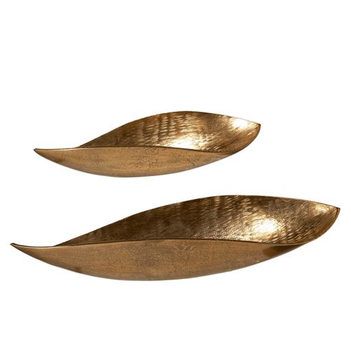 Ganz Gold Etched Leaf Tray