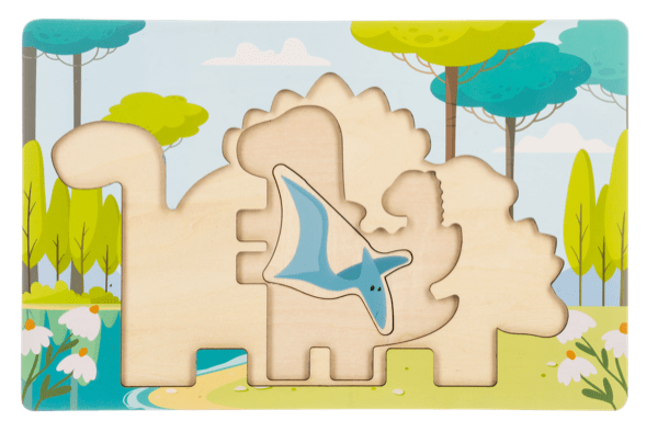 Ganz Kids Wooden Dino Layered Puzzle