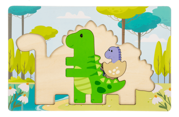 Ganz Kids Wooden Dino Layered Puzzle