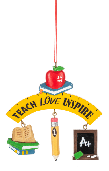 Ganz Ornament Teacher Ornament - Teach, Love, Inspire