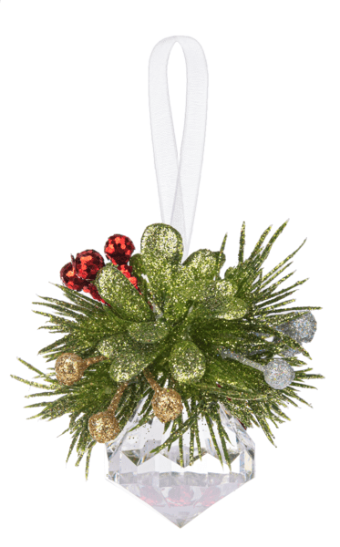 Ganz Ornament Teeny Mistletoe Jewels - Select Red or Clear