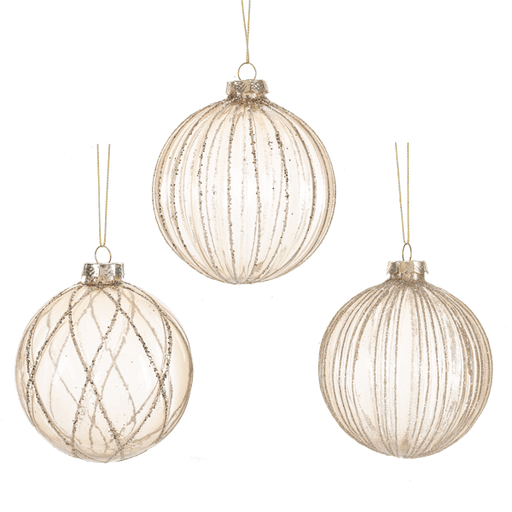 Ganz Ornaments Amber Ball Ornaments - Specify Style at Checkout - FINAL SALE