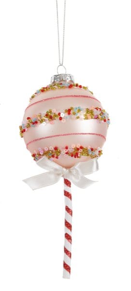 Ganz Ornaments Cake Pop Ornaments - Pink