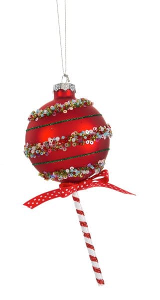 Ganz Ornaments Cake Pop Ornaments  - Red