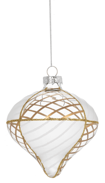 Ganz Ornaments Gold & Frost Holiday Shape Ornaments