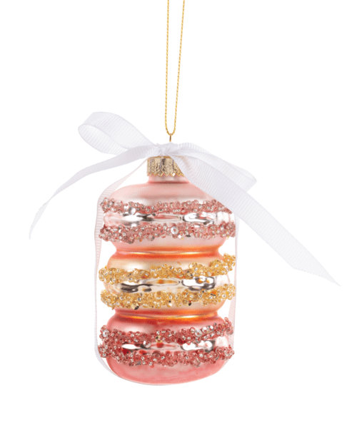 Ganz Ornaments Holiday Macaron Ornaments - Pink