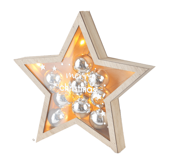 Ganz Ornaments LED Light Up Star w/Ornament Figurine Set (2 pc. set)