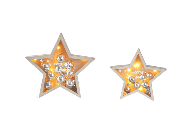 Ganz Ornaments LED Light Up Star w/Ornament Figurine Set (2 pc. set)