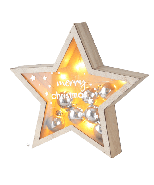 Ganz Ornaments LED Light Up Star w/Ornament Figurine Set (2 pc. set)