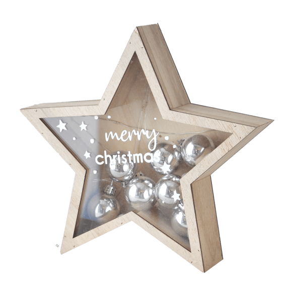 Ganz Ornaments LED Light Up Star w/Ornament Figurine Set (2 pc. set)