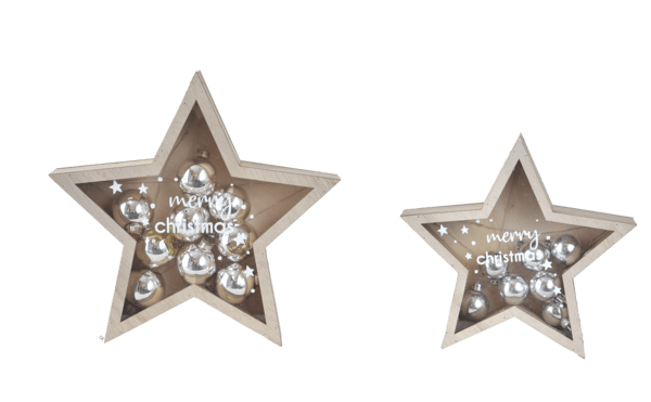 Ganz Ornaments LED Light Up Star w/Ornament Figurine Set (2 pc. set)