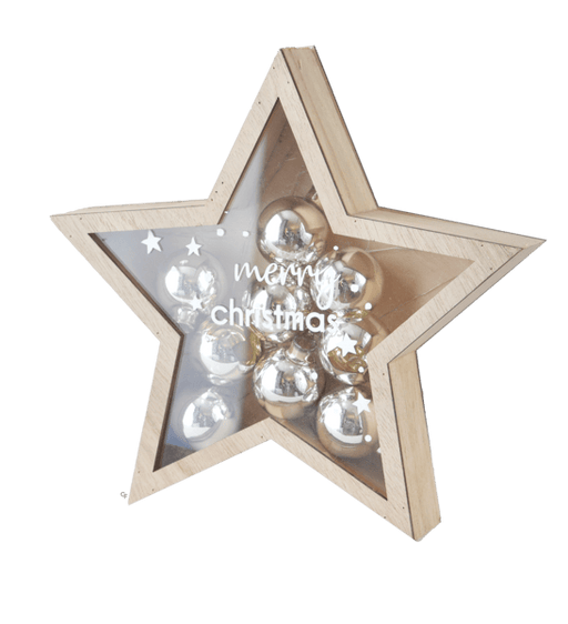 Ganz Ornaments LED Light Up Star w/Ornament Figurine Set (2 pc. set)