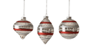 Ganz Ornaments Striped Ball Ornaments