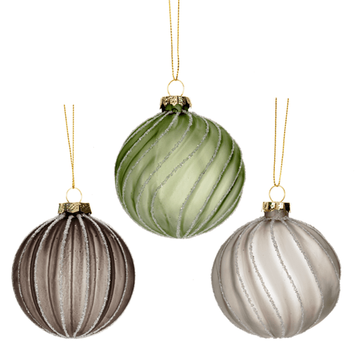 Ganz Ornaments Textured Swirl Ball Ornaments  - Specify color