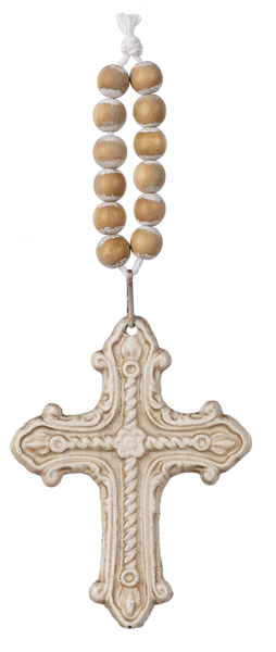 Ganz Small Cross with Beaded Hanger